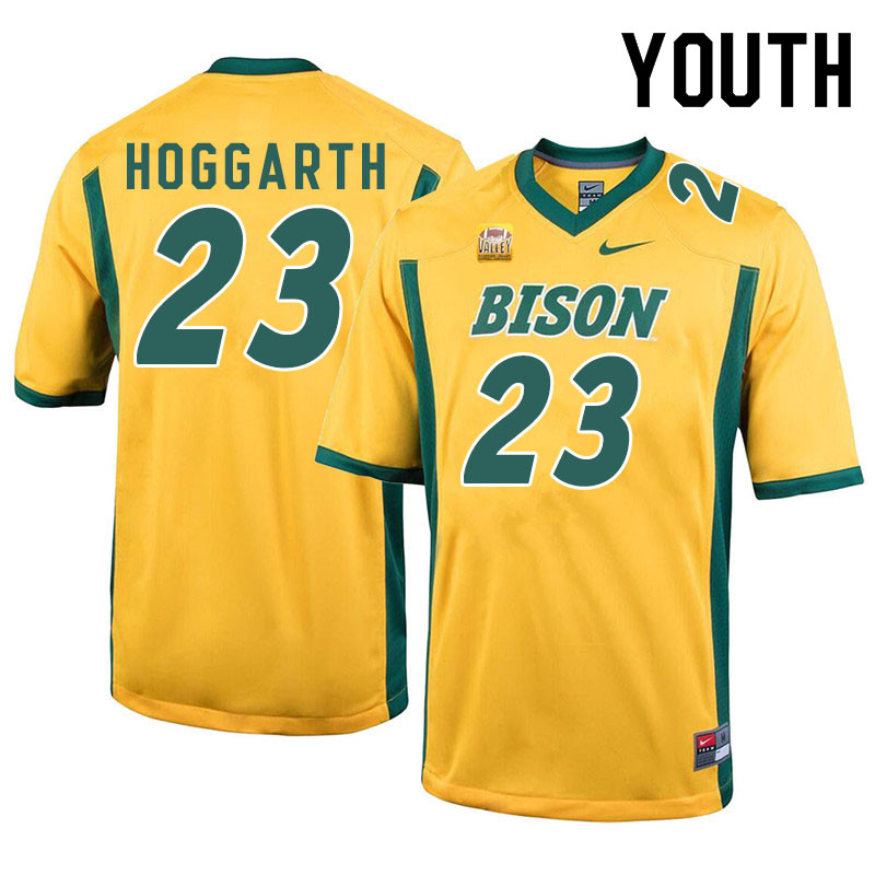 Youth #23 Ben Hoggarth North Dakota State Bison College Football Jerseys Sale-Yellow